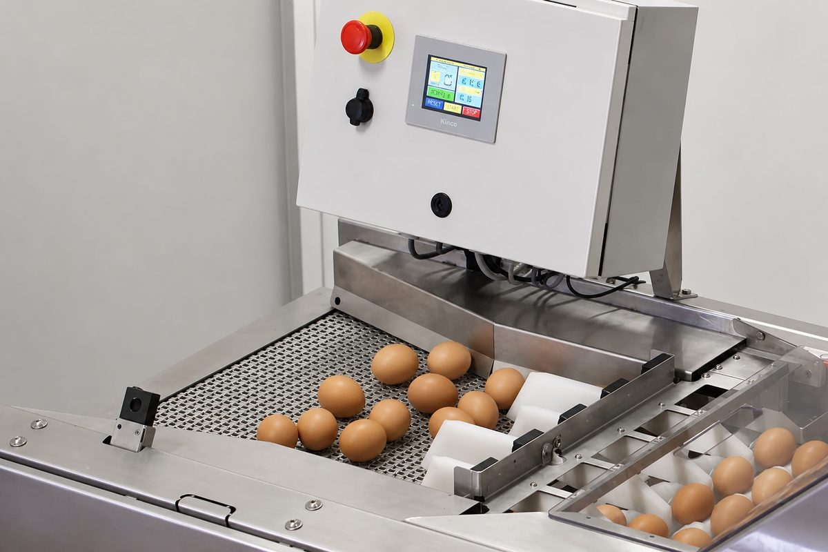 Egg grader control panel used by the quality team to verify grading results