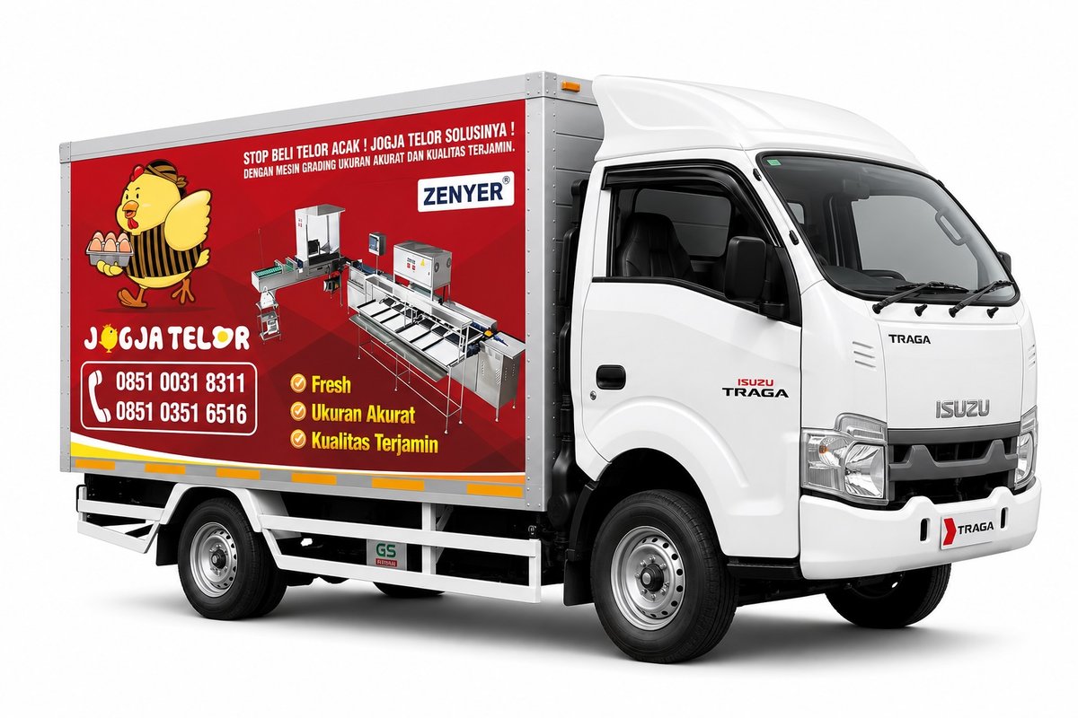 Jogja Telor branded delivery truck, second livery
